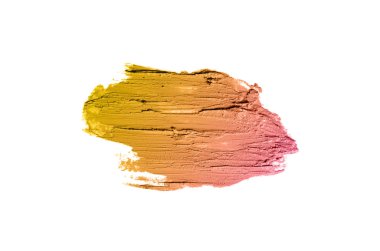 Smear ve ruj veya akrilik boya beyaz izole doku