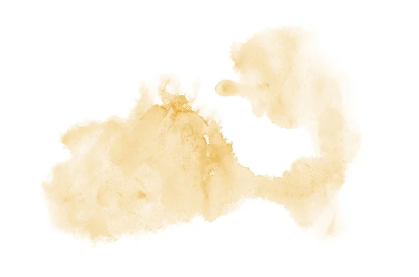 Abstract aquarel achtergrondafbeelding met een vloeibare Splatter van Aquarelle verf, geïsoleerd op wit. Licht oranje tinten — Stockfoto