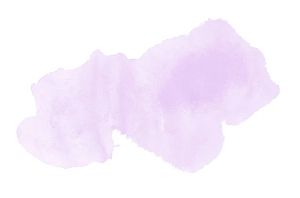 Imagem de fundo aquarela abstrata com um respingo líquido de tinta aquarelle, isolado em branco. Tons roxos — Fotografia de Stock