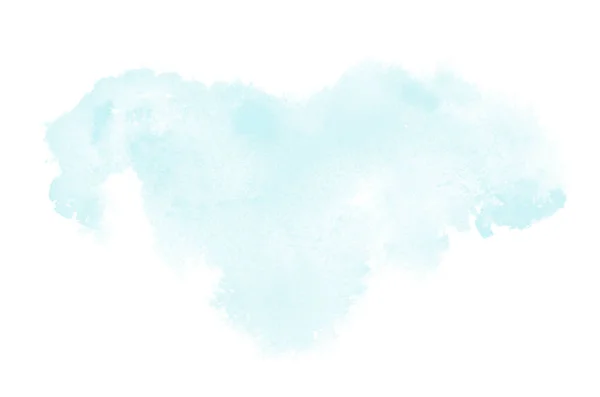 Absztrakt akvarell háttérkép egy folyékony fröccs a Aquarelle festék, elszigetelt fehér. Világoskék árnyalatai — Stock Fotó