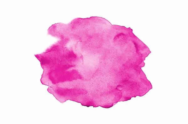 Gambar latar belakang cat air abstrak dengan percikan cat aquarelle cair, terisolasi di atas putih. Nada merah muda — Stok Foto