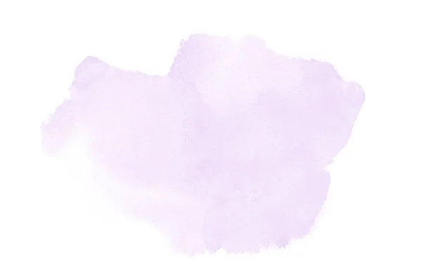 Abstract watercolor background image with a liquid splatter of aquarelle paint, isolated on white. Purple tones — Stock Photo, Image