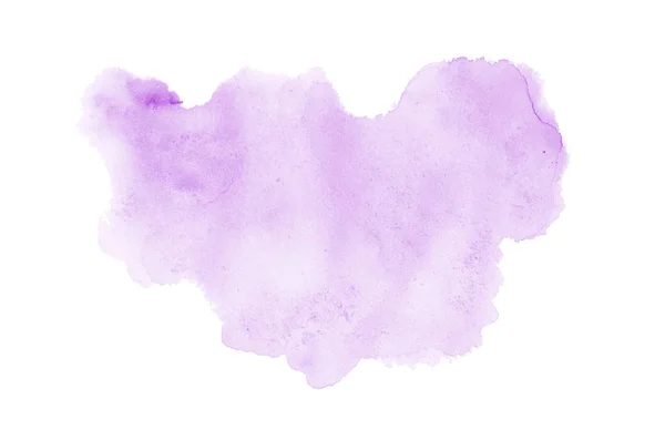 Abstract watercolor background image with a liquid splatter of aquarelle paint, isolated on white. Purple tones — Stock Photo, Image