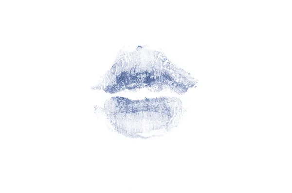 Цвет Помады Знак Поцелуя Белом Фоне Красивые Губы Изолированы Белом — стоковое фото