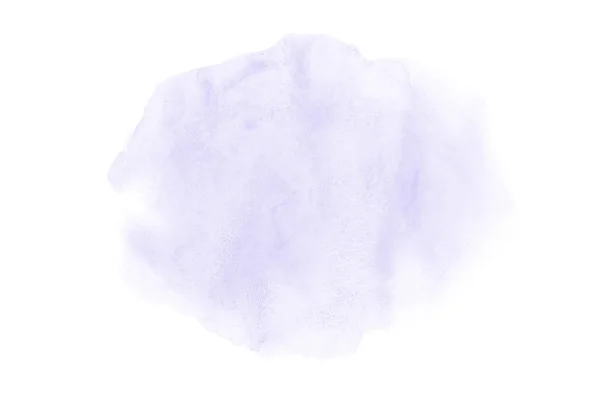 Imagem de fundo aquarela abstrata com um respingo líquido de tinta aquarelle, isolado em branco. Tons violeta — Fotografia de Stock