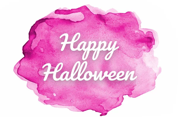 Abstract aquarel achtergrondafbeelding met een vloeibare Splatter van Aquarelle verf. Roze tinten. Vrolijke Halloween — Stockfoto