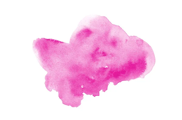 Abstract watercolor background image with a liquid splatter of aquarelle paint, isolated on white. Pink tones — Stock Photo, Image