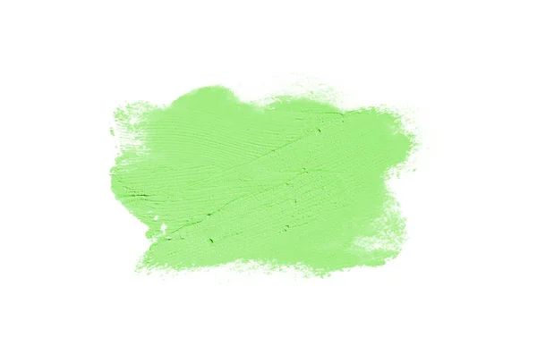 Mancha e textura de batom ou tinta acrílica isolada sobre branco — Fotografia de Stock
