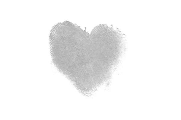 Sıvı ruj kalp şekli leke beyaz arka plan üzerinde izole. — Stok fotoğraf