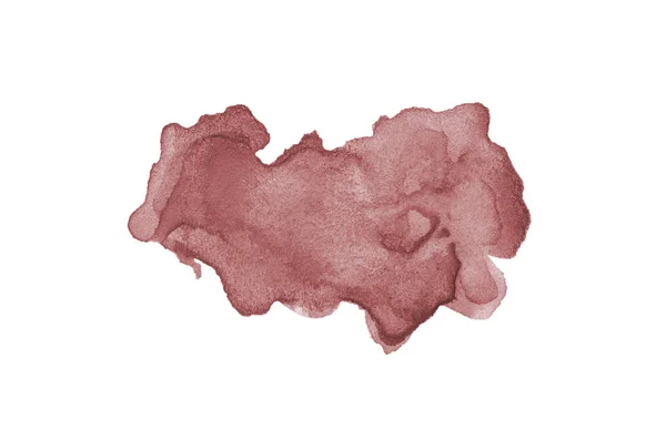 Abstract aquarel achtergrondafbeelding met een vloeibare Splatter van Aquarelle verf, geïsoleerd op wit. Donker rode tinten — Stockfoto