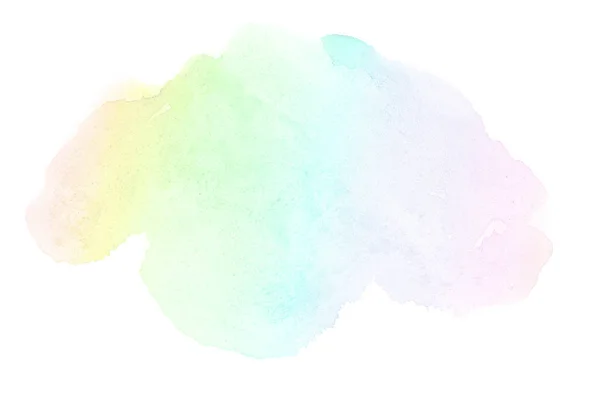 Obraz pozadí abstraktní akvarel s tekutým koláčem z akarelle barvy, izolované na bílém. Duhové tóny — Stock fotografie