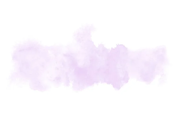 Abstract watercolor background image with a liquid splatter of aquarelle paint, isolated on white. Purple tones — Stock Photo, Image