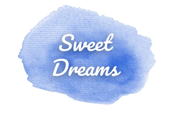 Abstraktes Aquarell-Hintergrundbild mit einem flüssigen Spritzer Aquarellfarbe. Blautöne. Süße Träume — Stockfoto