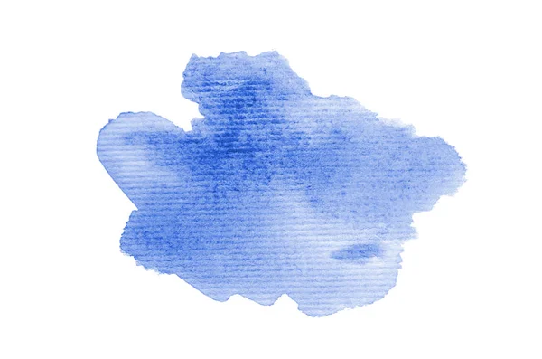 Imagen de fondo de acuarela abstracta con una salpicadura líquida de pintura acuarela, aislada en blanco. Tonos azules —  Fotos de Stock