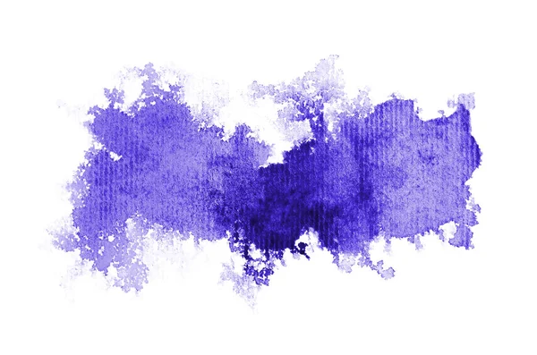 Imagen de fondo de acuarela abstracta con una salpicadura líquida de pintura acuarela, aislada en blanco. Tonos violetas — Foto de Stock