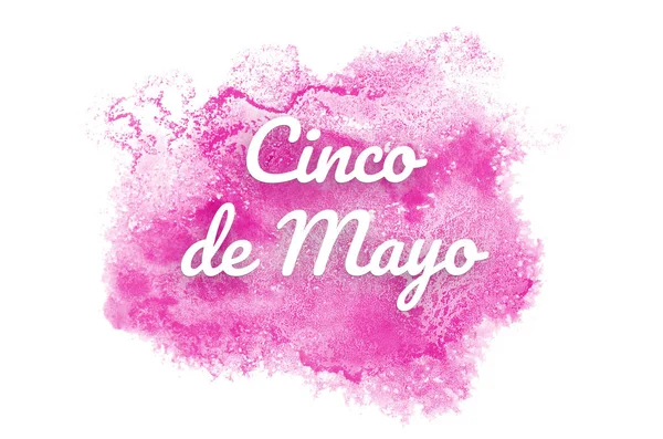 Abstract watercolor background image with a liquid splatter of aquarelle paint. Pink tones. Cinco de mayo — Stock Photo, Image