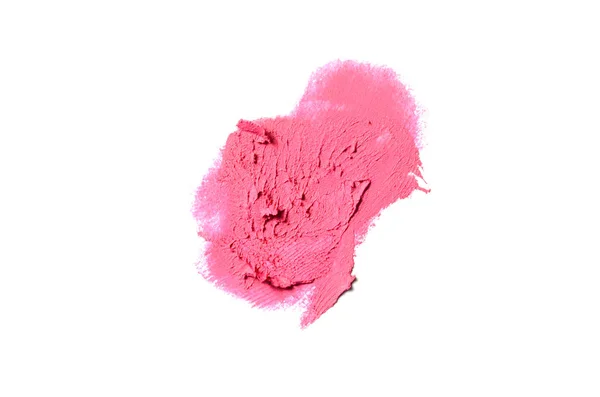 Kenet és textúra a rúzs vagy akril festék izolált fehér háttér. Bíbor szín — Stock Fotó