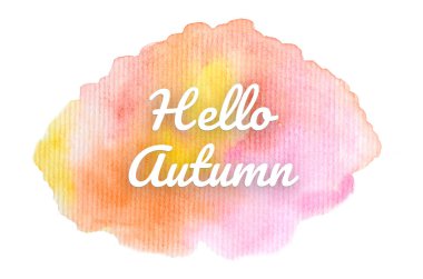 Kova boyası sıvı bir sıçrama ile soyut suluboya arka plan görüntüsü. Sıcak tonları. Merhaba sonbahar