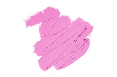 Smear ve ruj veya akrilik boya beyaz izole doku