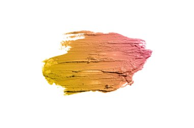 Smear ve ruj veya akrilik boya beyaz izole doku