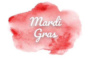 Kova boyası sıvı bir sıçrama ile soyut suluboya arka plan görüntüsü. Kırmızı tonları. Mardi gras