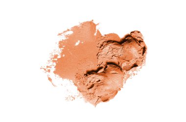 Smear ve ruj veya akrilik boya beyaz izole doku