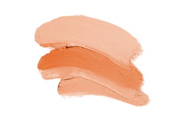 Smear ve ruj veya akrilik boya beyaz izole doku