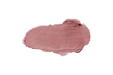 Smear ve ruj veya akrilik boya beyaz arka plan üzerinde izole doku. Koyu kırmızı renk