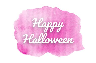 Kova boyası sıvı bir sıçrama ile soyut suluboya arka plan görüntüsü. Pembe tonları. Cadılar Bayramınız Kutlu Olsun