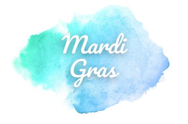Kova boyası sıvı bir sıçrama ile soyut suluboya arka plan görüntüsü. Mavi ve turkuaz pastel tonları. Mardi gras