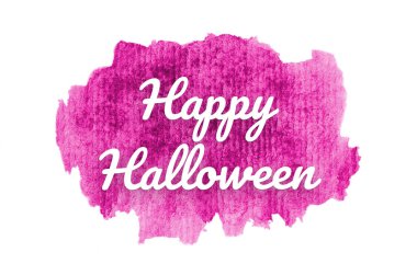 Kova boyası sıvı bir sıçrama ile soyut suluboya arka plan görüntüsü. Pembe tonları. Cadılar Bayramınız Kutlu Olsun