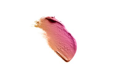 Smear ve ruj veya akrilik boya beyaz izole doku