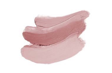 Smear ve ruj veya akrilik boya beyaz izole doku