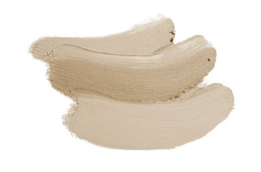 Smear ve ruj veya akrilik boya beyaz izole doku