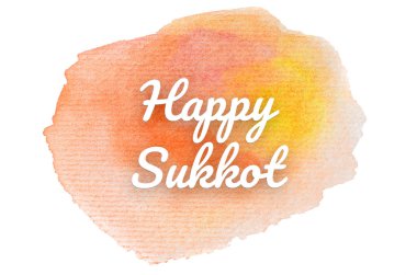 Kova boyası sıvı bir sıçrama ile soyut suluboya arka plan görüntüsü. Sıcak tonları. Mutlu Sukkot