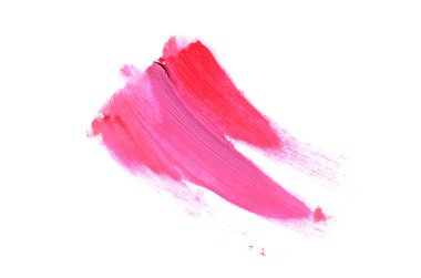 Smear ve ruj veya akrilik boya beyaz izole doku