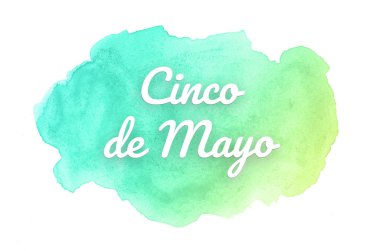 Kova boyası sıvı bir sıçrama ile soyut suluboya arka plan görüntüsü. Yeşil ve sarı pastel tonları. Cinco de mayonez