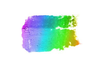 Smear ve ruj veya akrilik boya beyaz izole doku