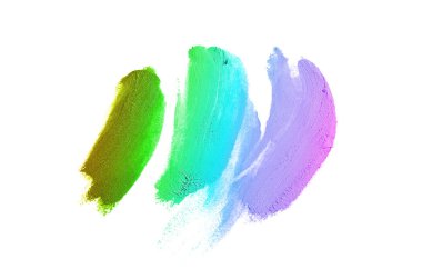 Smear ve ruj veya akrilik boya beyaz izole doku