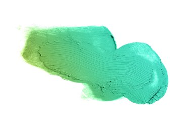 Smear ve ruj veya akrilik boya beyaz izole doku