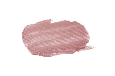 Smear ve ruj veya akrilik boya beyaz arka plan üzerinde izole doku. Koyu kırmızı renk