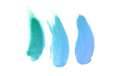 Smear ve ruj veya akrilik boya beyaz izole doku