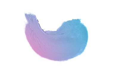 Smear ve ruj veya akrilik boya beyaz izole doku