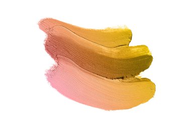 Smear ve ruj veya akrilik boya beyaz izole doku