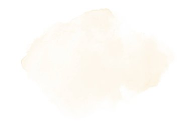 Beyaz üzerine izole edilmiş, sıvı bir kova boyası ile soyut suluboya arka plan görüntüsü. Açık turuncu tonları