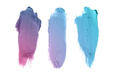 Smear ve ruj veya akrilik boya beyaz izole doku