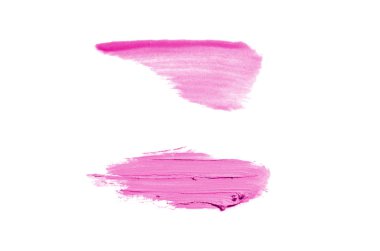 Smear ve ruj veya akrilik boya beyaz izole doku