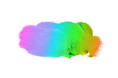 Smear ve ruj veya akrilik boya beyaz izole doku