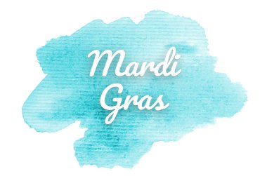 Kova boyası sıvı bir sıçrama ile soyut suluboya arka plan görüntüsü. Açık mavi tonları. Mardi gras
