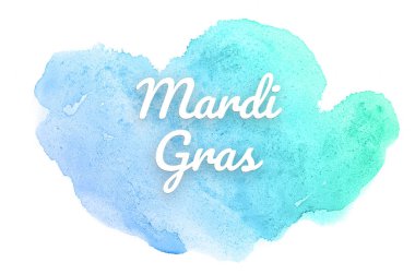 Kova boyası sıvı bir sıçrama ile soyut suluboya arka plan görüntüsü. Mavi ve turkuaz pastel tonları. Mardi gras